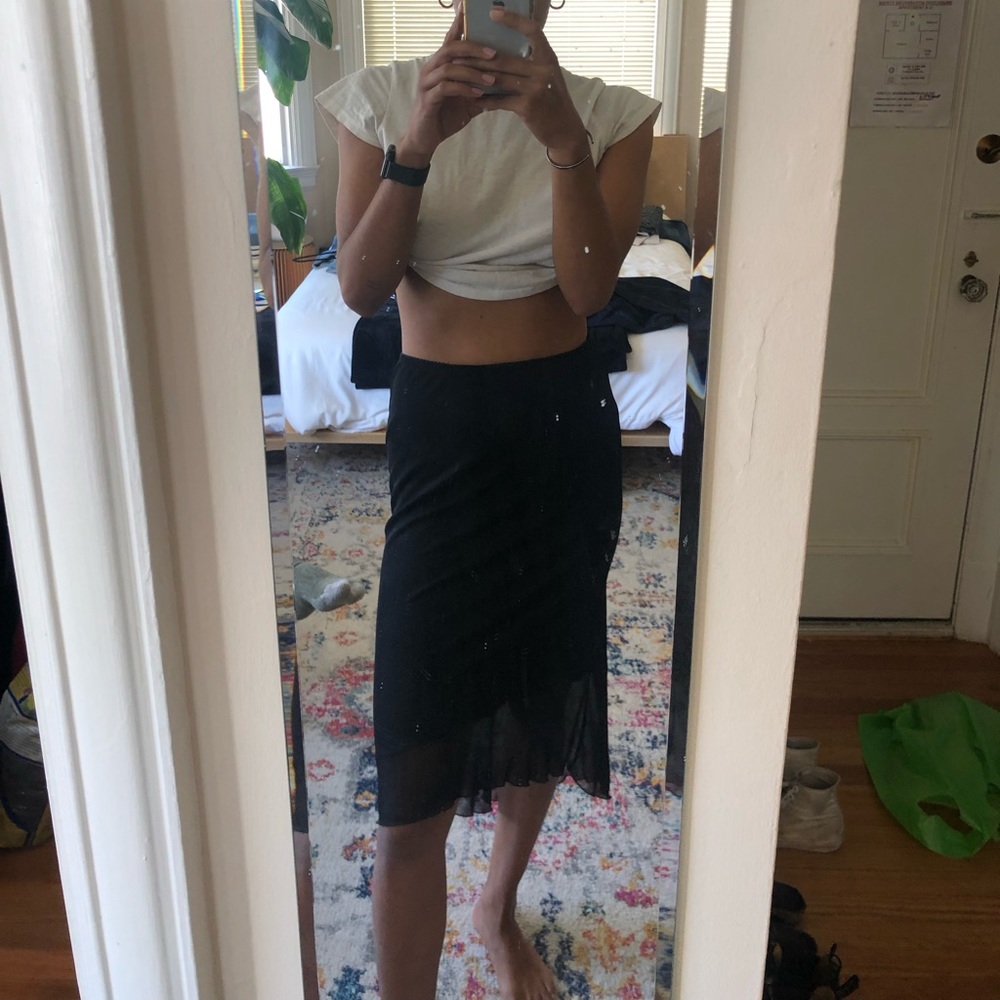 ❌SOLD❌Vintage high low slip skirt